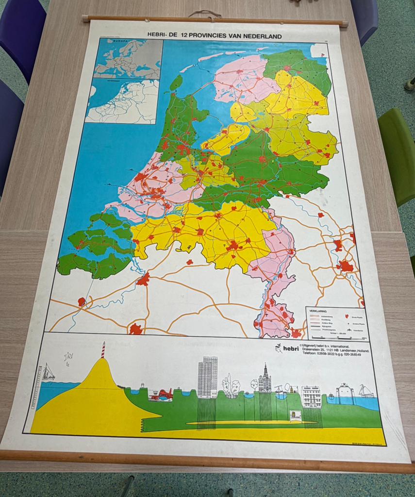 Landkaart Nederland, Ophalen, 1800 tot 2000, Nederland, Landkaart