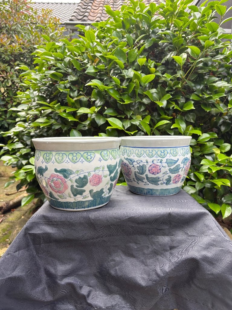 Mooie set Potten / Schalen , ZIE DIVERSE FOTO"S, Tuin en Terras, Ophalen, Zo goed als nieuw, Overige vormen, Aardewerk