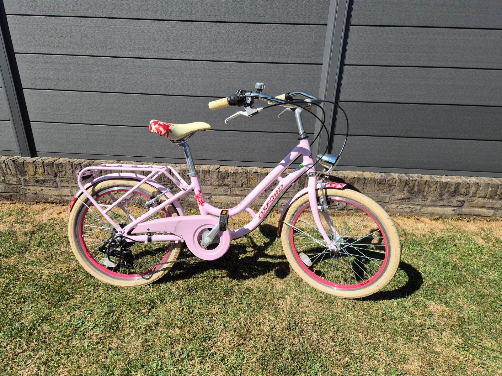 Oxford Fiore roze kinderfiets 7 versnellingen, Ophalen, Gebruikt, Velgrem, Versnellingen