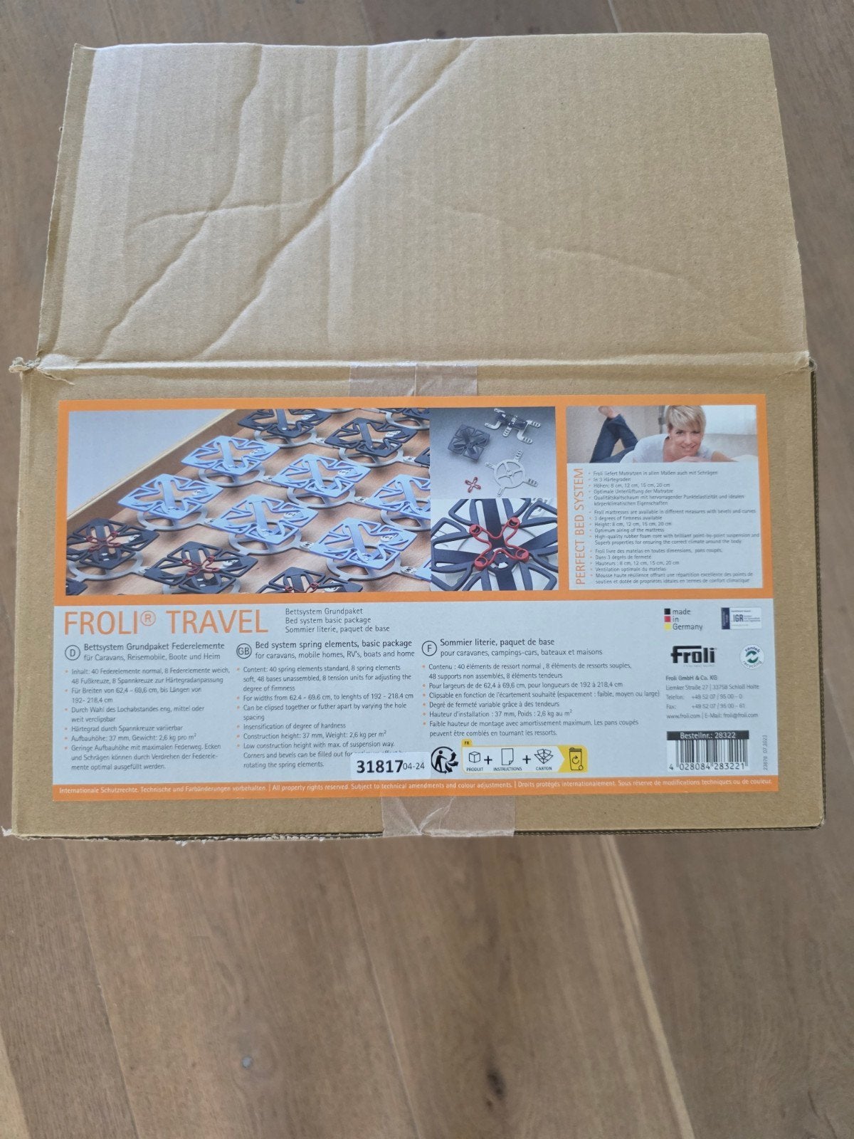 2x Froli Travel bedbodem systeem compleet, Overige materialen, Verstelbaar, 200 cm, Grijs