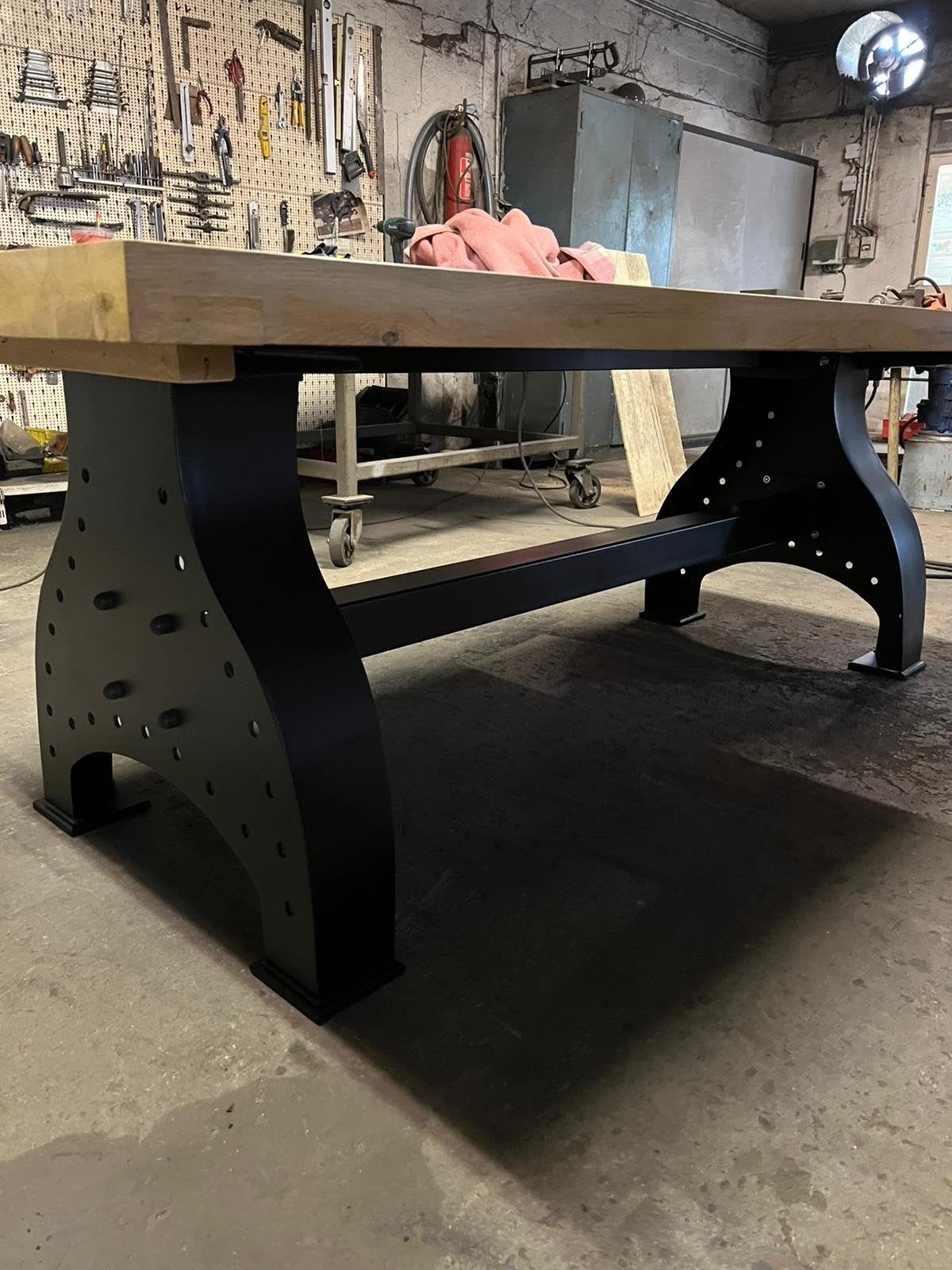 Mooie robuste tafel, Huis en Inrichting, Tafels | Eettafels, 200 cm of meer, Zo goed als nieuw, Rechthoekig, 50 tot 100 cm