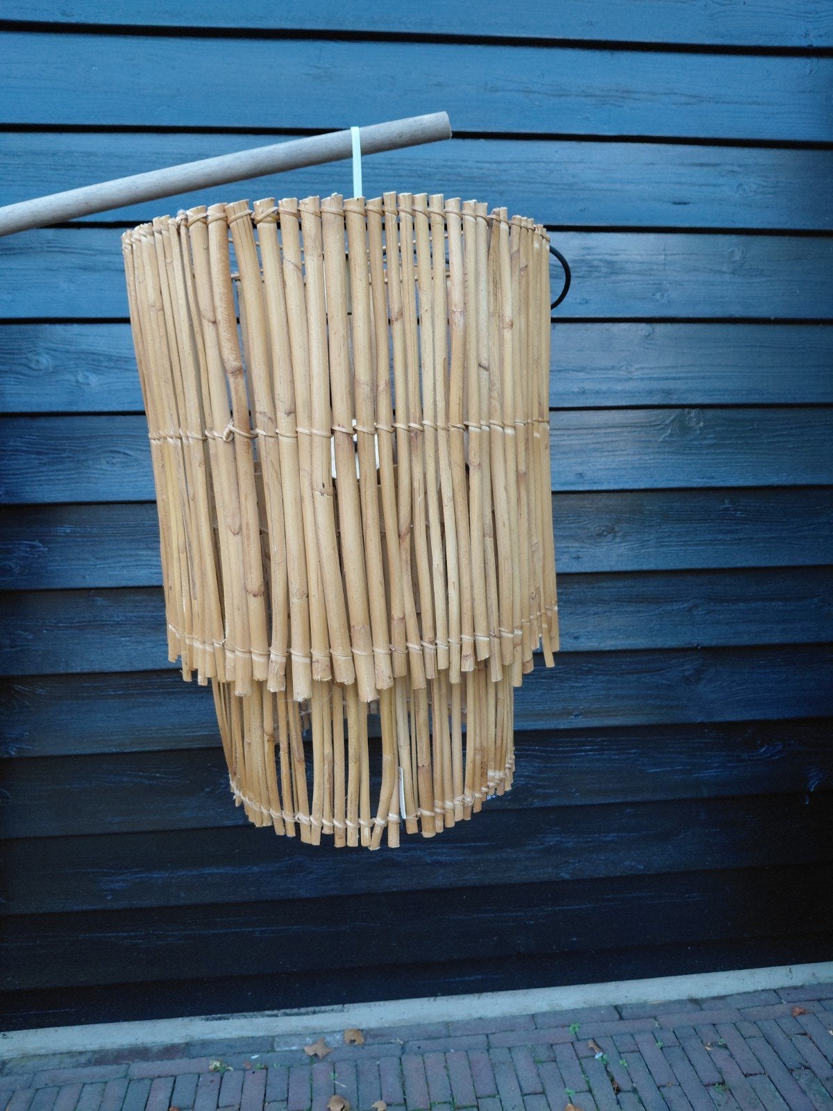 sfeervolle bamboe hanglamp, Ophalen, Nieuw, Rond
