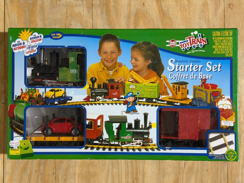 NIEUW LGB 90782 Spoor G Auto Trein Locomotief Startset VW, Ophalen, Treinset, Gelijkstroom, Nieuw