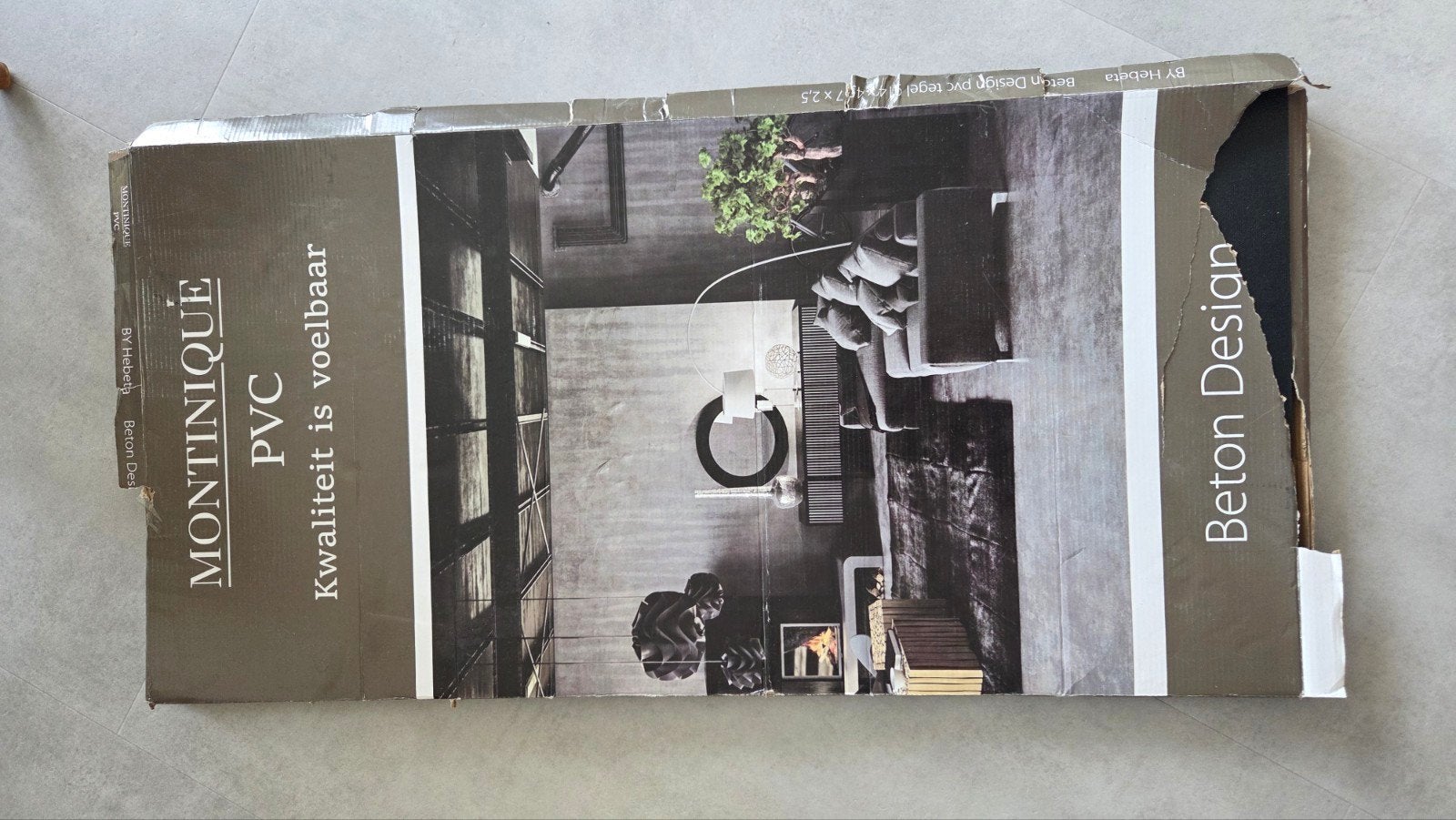 HEBETA / MONTINIQUE PLAK PVC Tegels Betondesign / grijs, Ophalen, Kunststof, 50 tot 150 cm, Nieuw