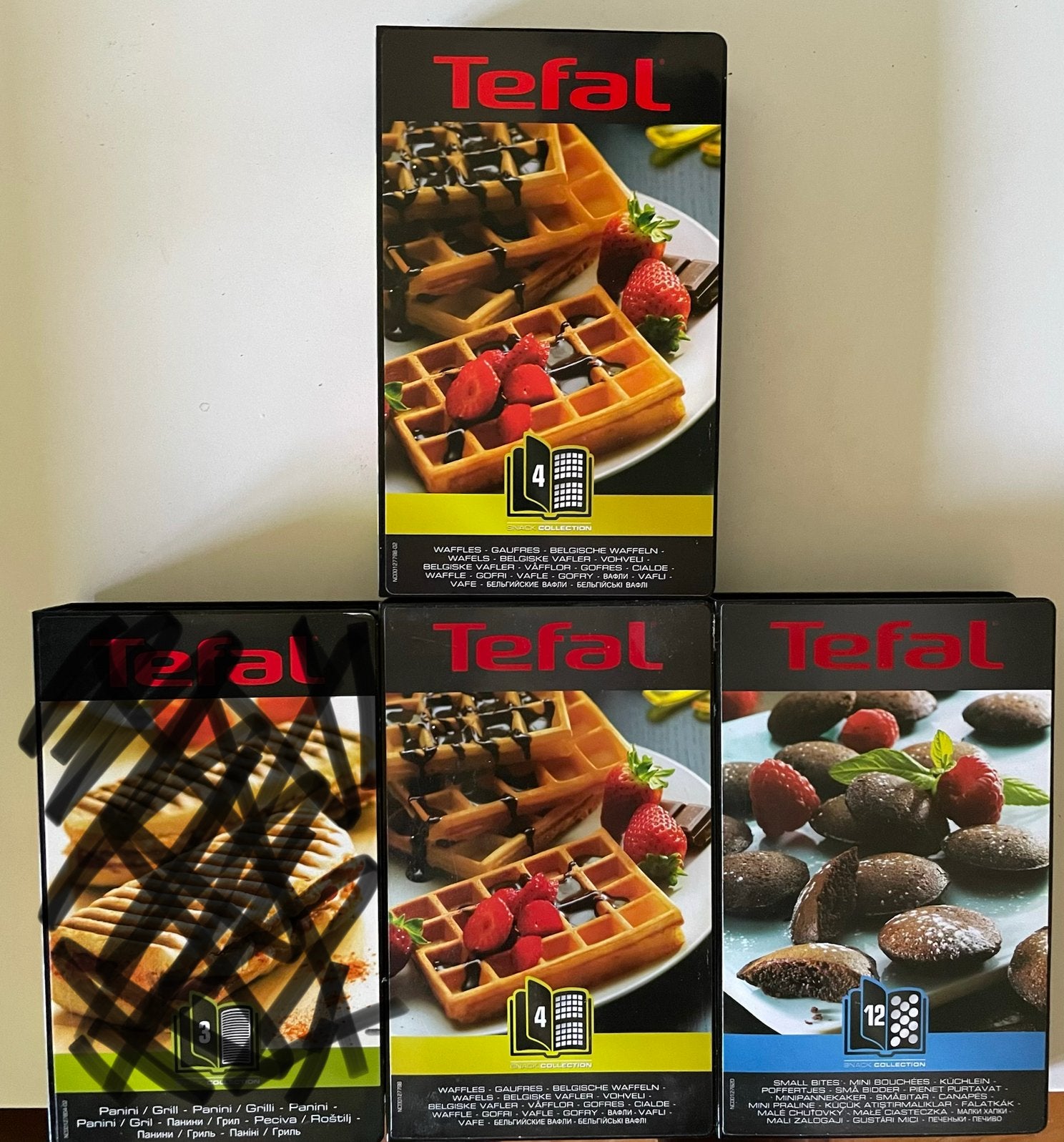 Tefal Snack Collection: Wafel, Panini & Poffertjesplaten, Ophalen of Verzenden, Uitneembare platen, Zo goed als nieuw