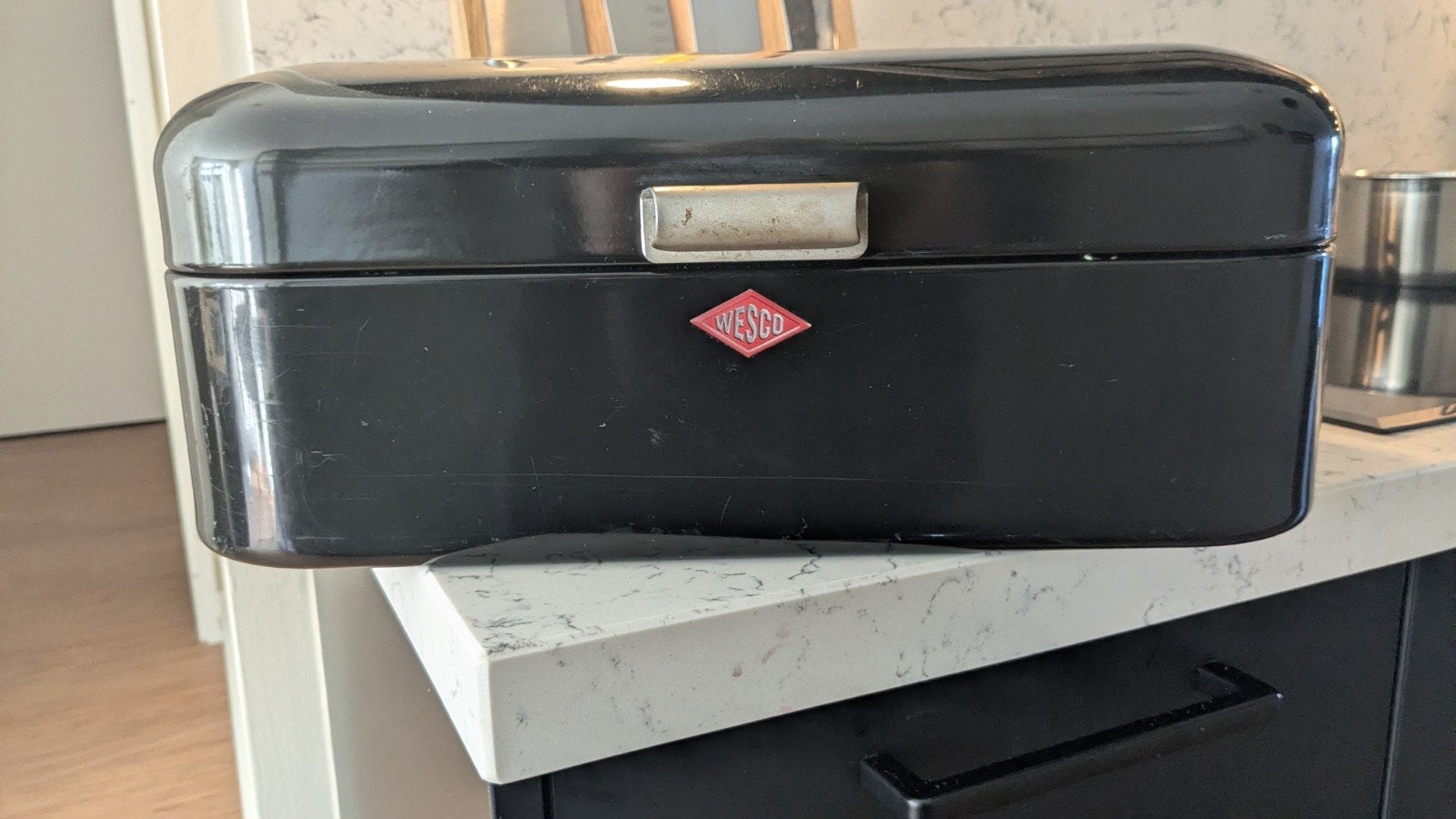 Wesco Broodtrommel Zwart - Gebruikt, Broodtrommel, Ophalen of Verzenden, Gebruikt, Zwart