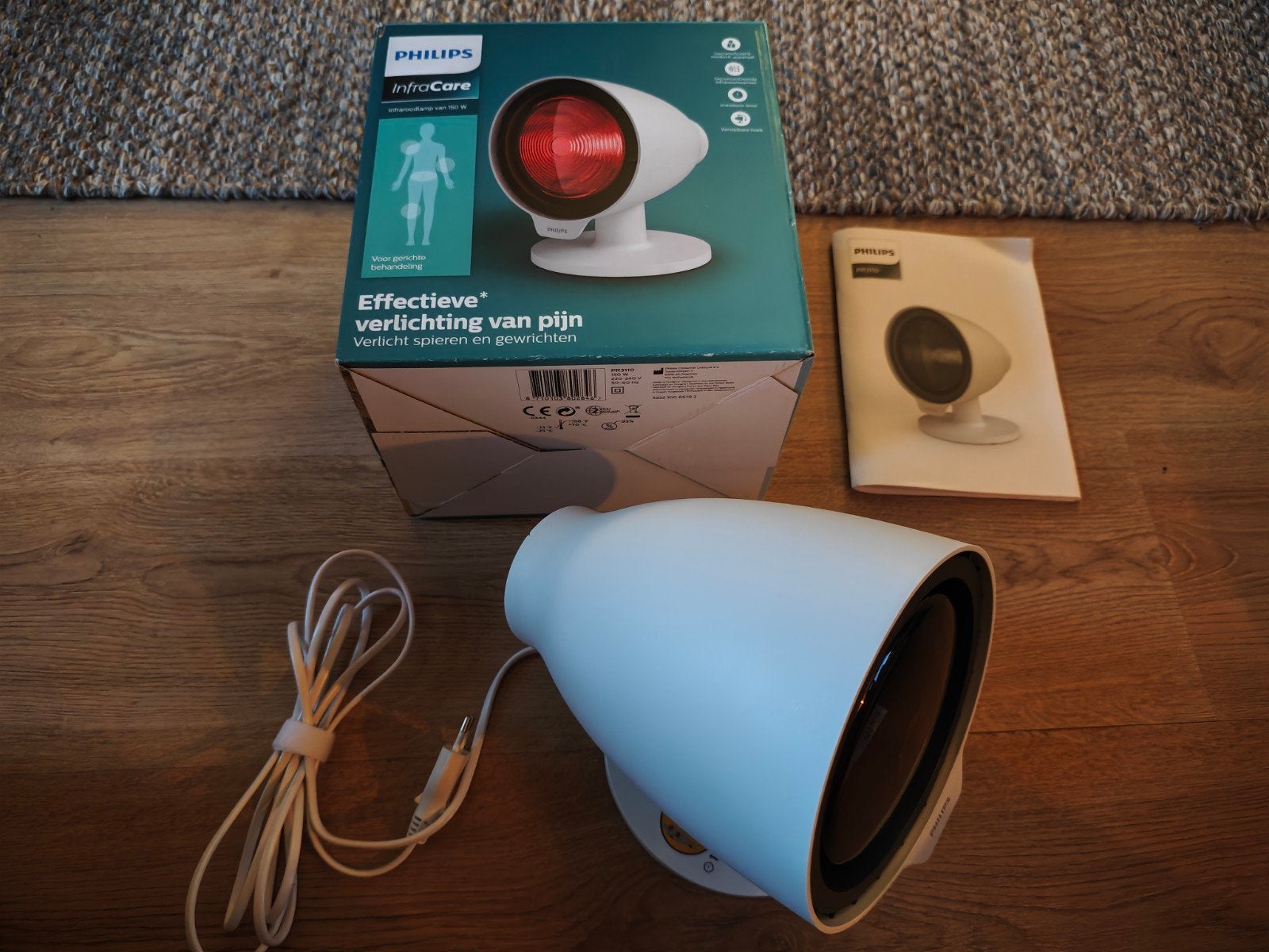 Philips PR3110 Infraroodlamp - Effectieve Pijnverlichting, Ophalen of Verzenden, Zo goed als nieuw, Overige typen