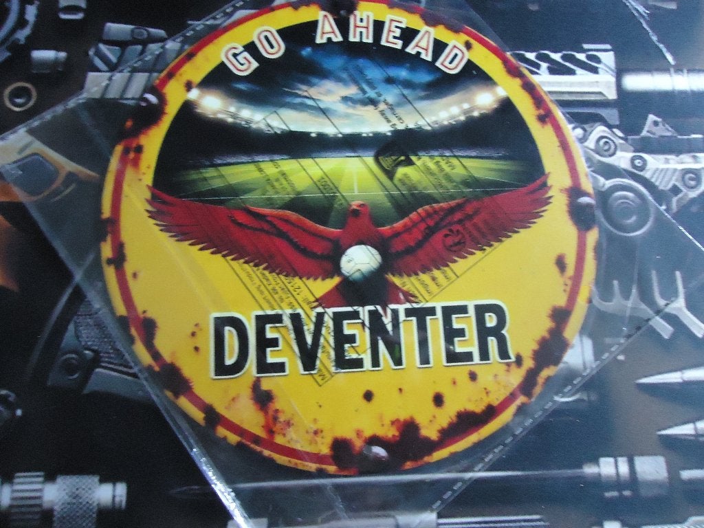 Tinnen Wandplaat GO AHEAD EAGLES 20 cm rond  (2), Maat XS of kleiner, Verzenden, Nieuw, Shirt