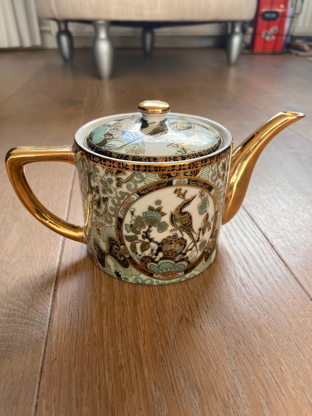 Japans porselein verguld theeservies merk SAJI Fine China, Ophalen of Verzenden