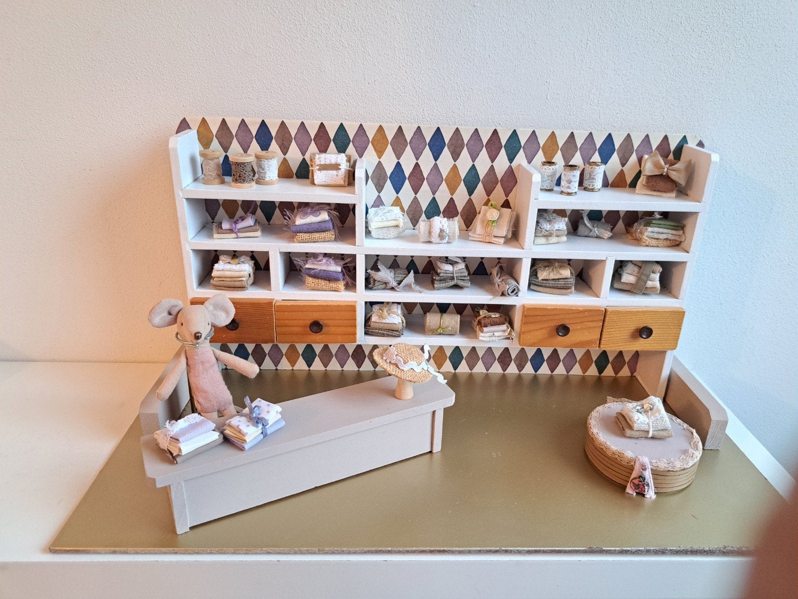 Houten fournituren winkel van sinkel voor maileg muis, Ophalen of Verzenden, Zo goed als nieuw