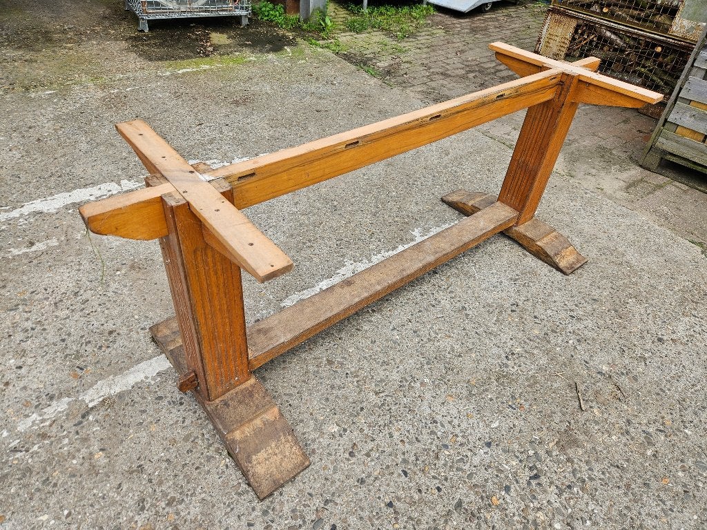 Oude klooster tafel onderstel / poot, Hoog 74 cm Lang 2 m, Ophalen, 200 cm of meer, 50 tot 100 cm, Zo goed als nieuw