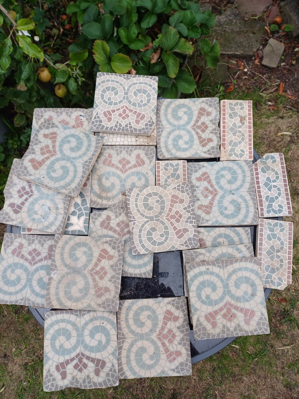 zo,n 20 antieke tegeltjes, Ophalen, Gebruikt, Minder dan 20 cm, Minder dan 20 cm