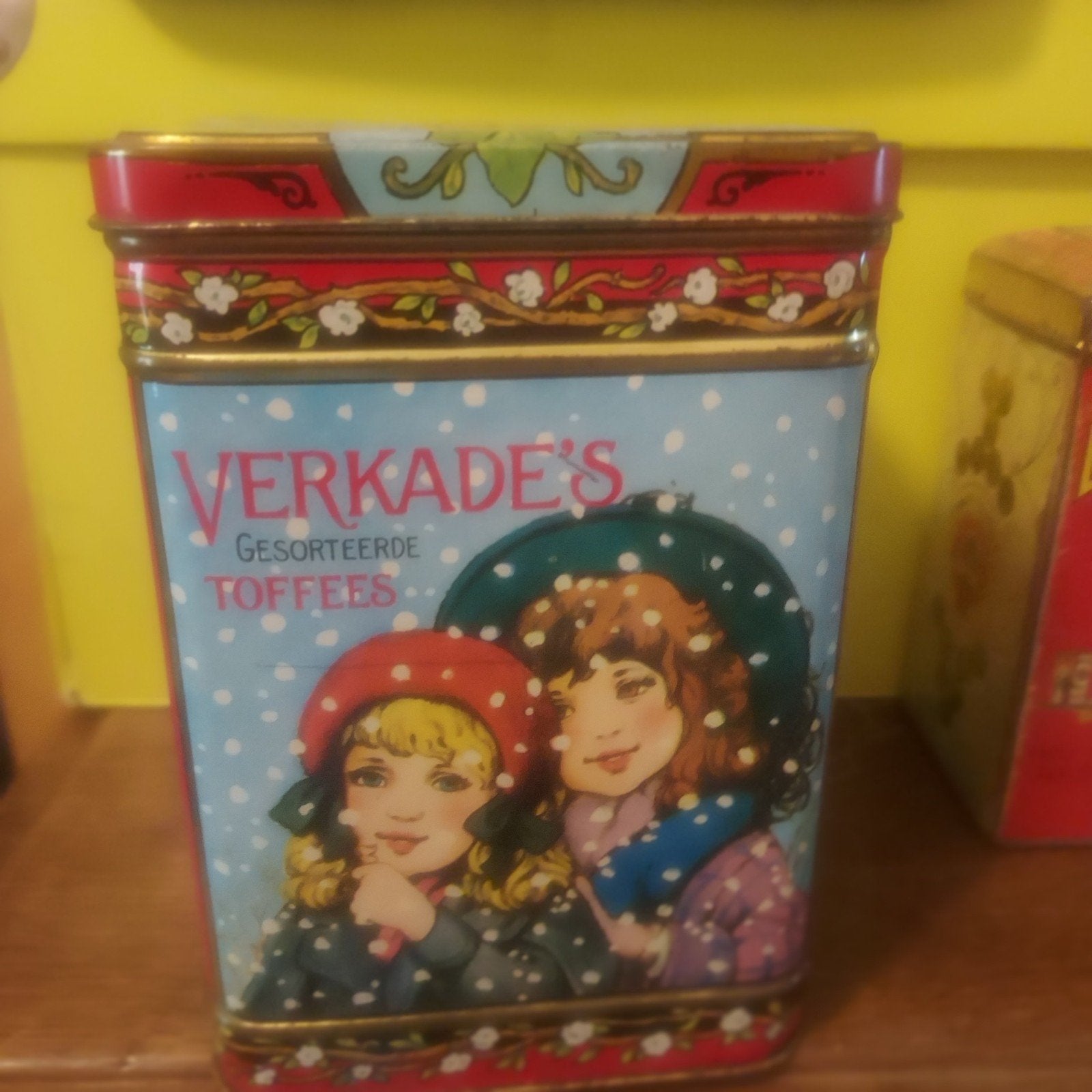 Vintage Verkade's Gesorteerde Toffees Blik - Zeldzaam!, Verzamelen, Ophalen of Verzenden