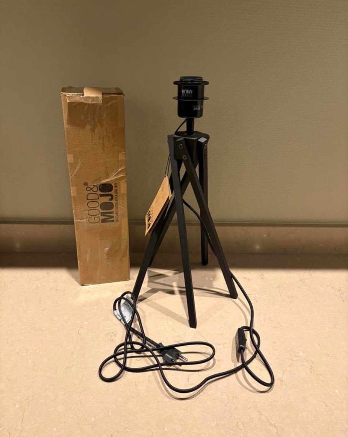 Table Lamp - JAVA - 5-Legs - Bamboo, !, !, Ophalen of Verzenden, Zo goed als nieuw