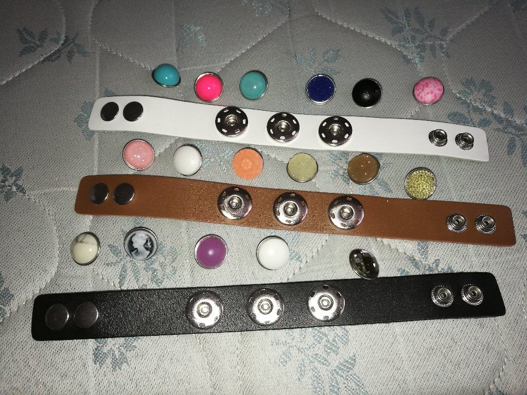 armbanden met chunks 3 armbanden en 15 chunks, Ophalen of Verzenden, Zo goed als nieuw, Overige kleuren