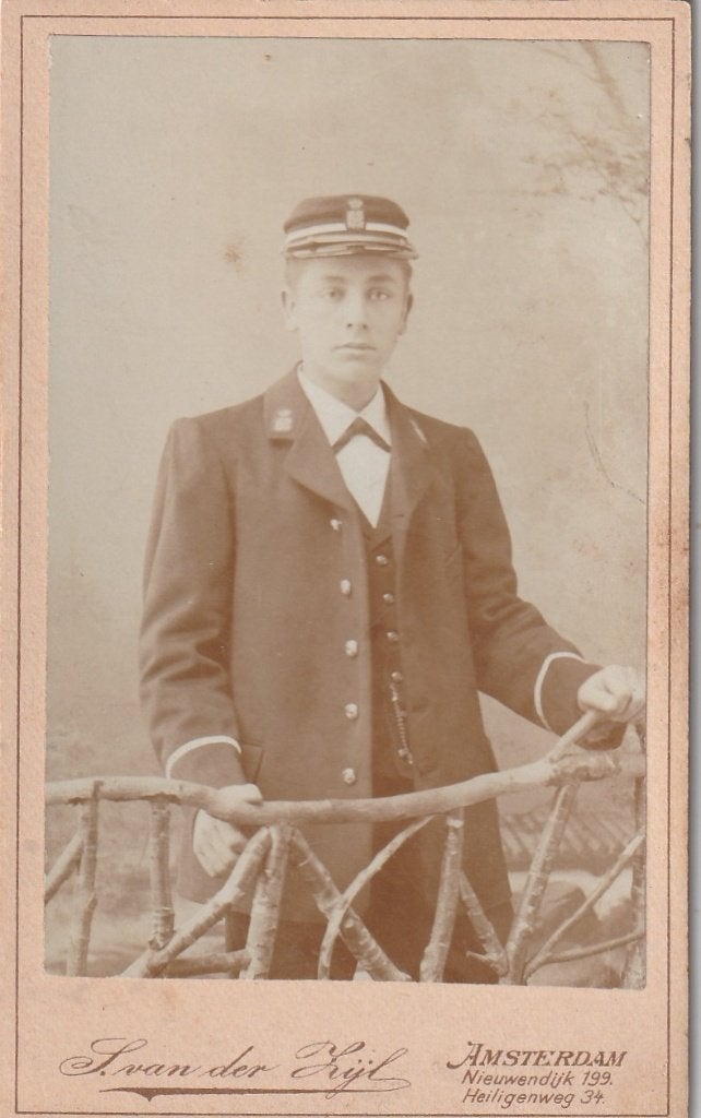 Kabinetfoto man in uniform, Verzamelen, Gebruikt, Verzenden, Foto, Voor 1940