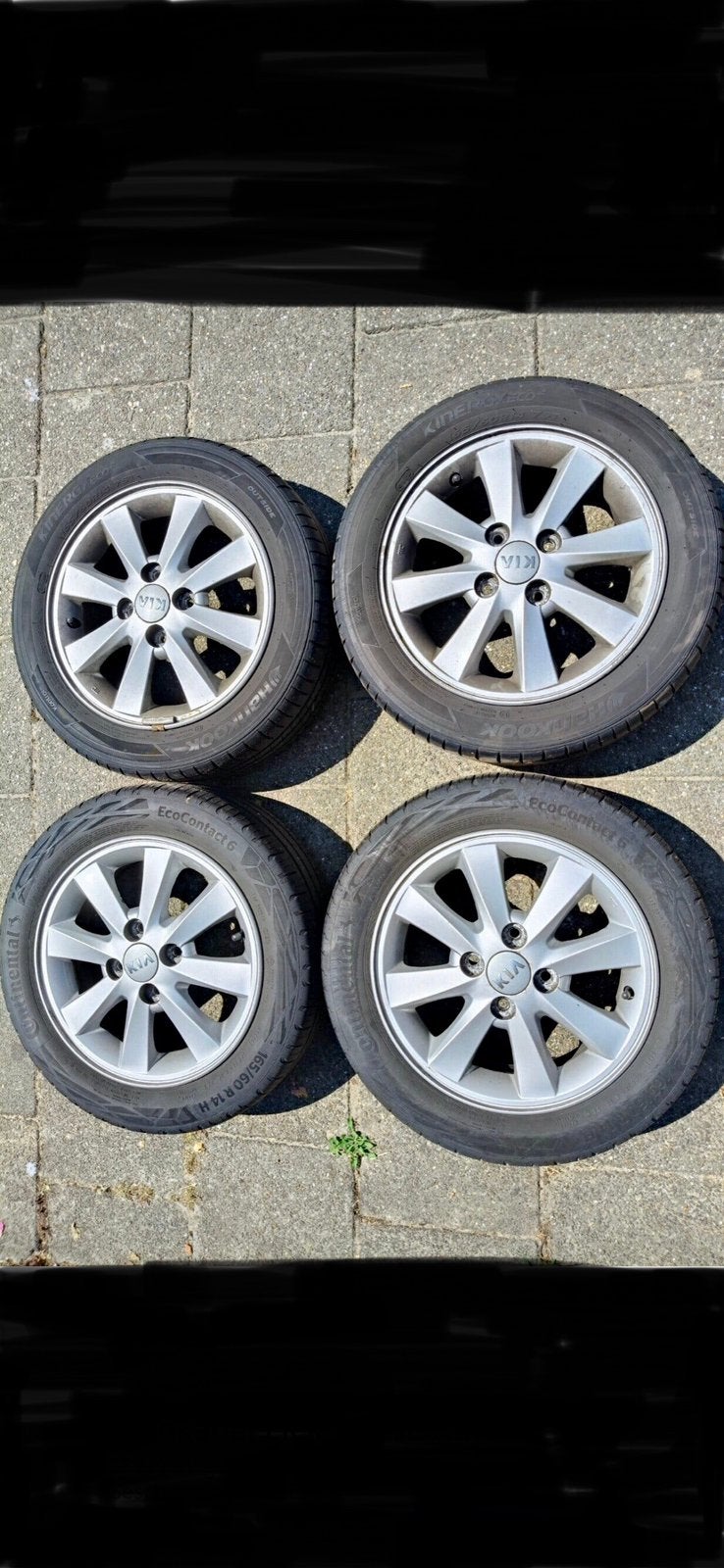 Gezocht     Kia Picanto  LM velgenset met banden     Gezocht, Auto-onderdelen, 14 inch, Ophalen of Verzenden, Band(en), 165 mm