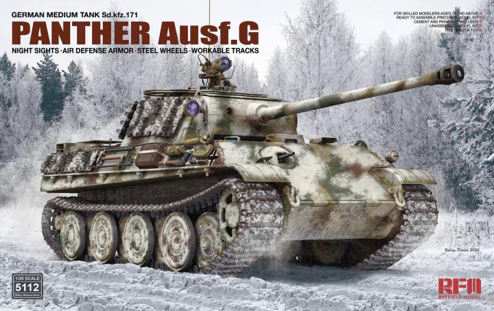 H-332,RFM 1-35,NO,5112,German Medium Tank Sd.Kfz. 171 Panthe, Overige merken, 1:32 tot 1:50, Overige typen, Nieuw
