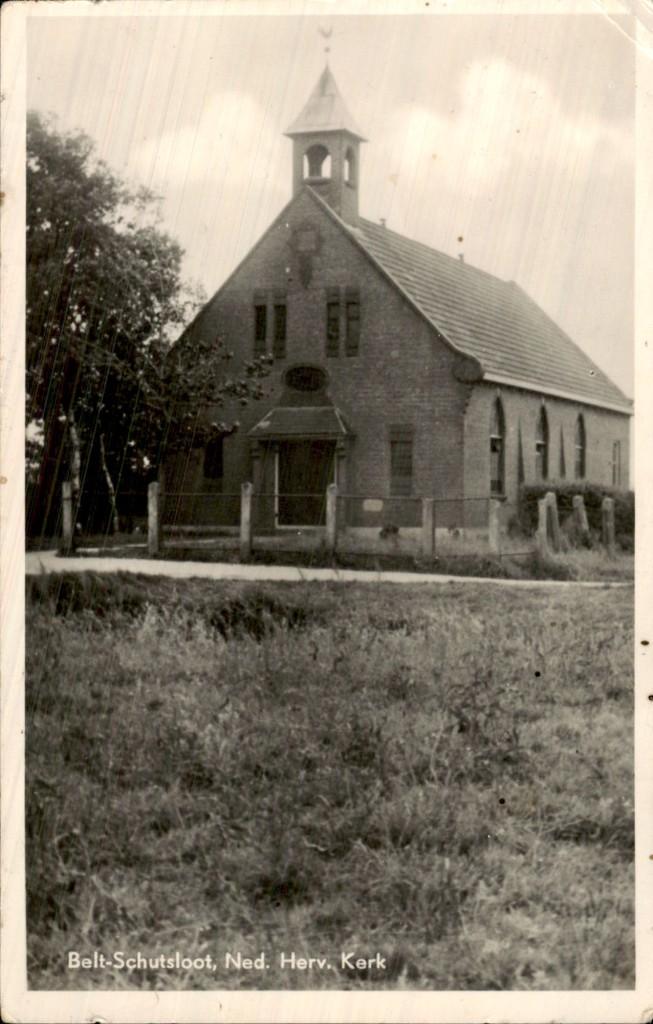 Belt-Schutsloot - Kerk - Ned. Herv., Ophalen of Verzenden, 1940 tot 1960, Gelopen, Overijssel
