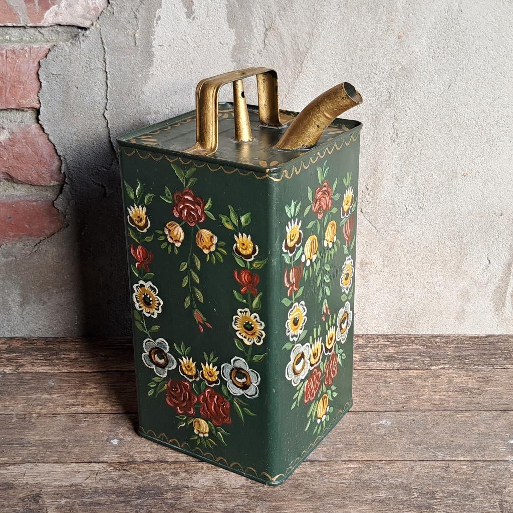 Oude brocante Esso oliekan olie kan beschilderd *Etage3*, Gebruikt, ., Ophalen of Verzenden, .