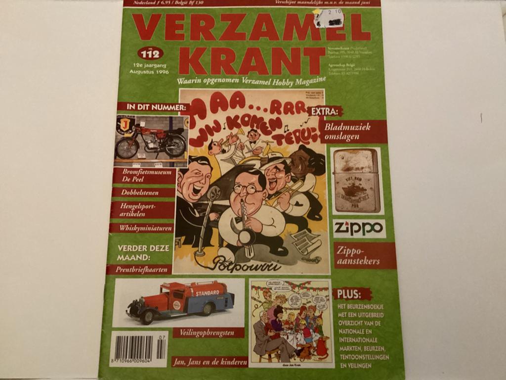De Verzamelkrant nr. 112 augustus 1996, Ophalen of Verzenden, Overige figuren, Zo goed als nieuw, Boek of Spel