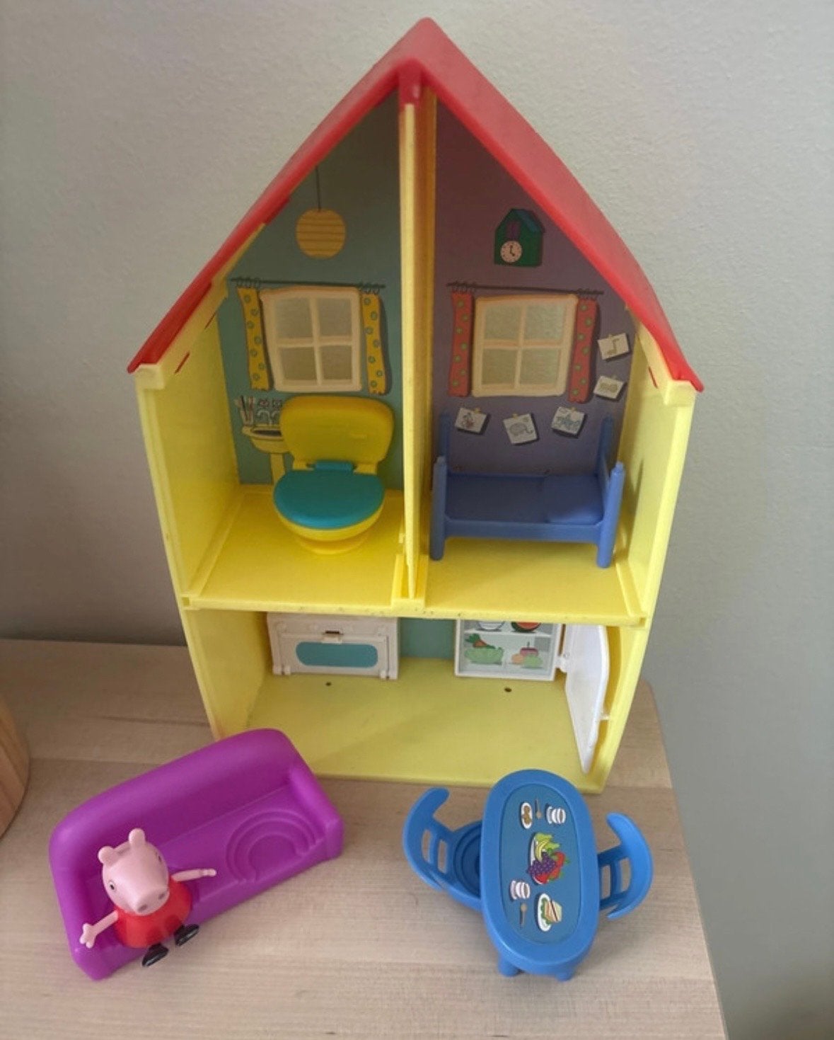 Peppa Pig Speelhuis met Peppa en meubels, Ophalen of Verzenden, Zo goed als nieuw, Jongen of Meisje