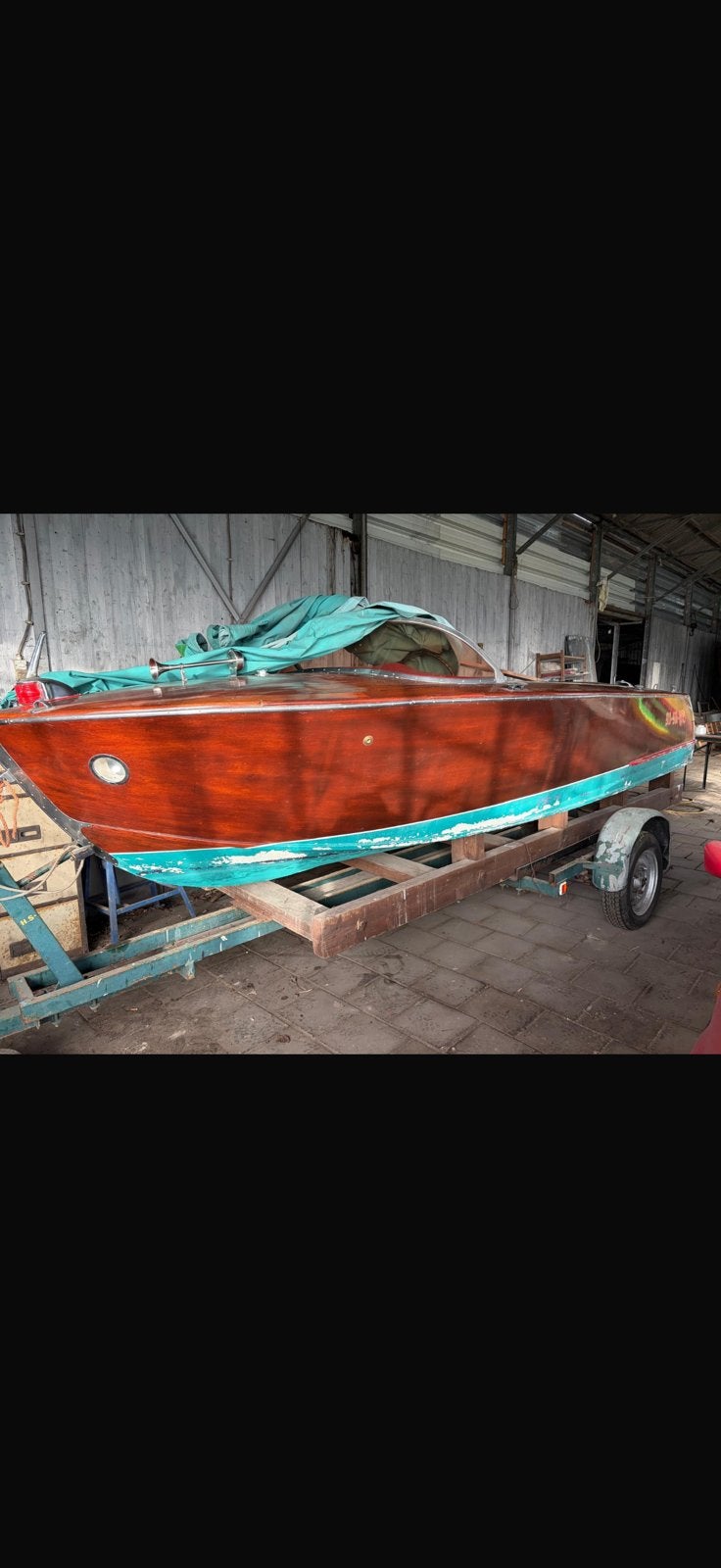 San Marco houten boot (opknapper), Watersport en Boten, Ophalen, 60 pk, Gebruikt, Binnenboordmotor