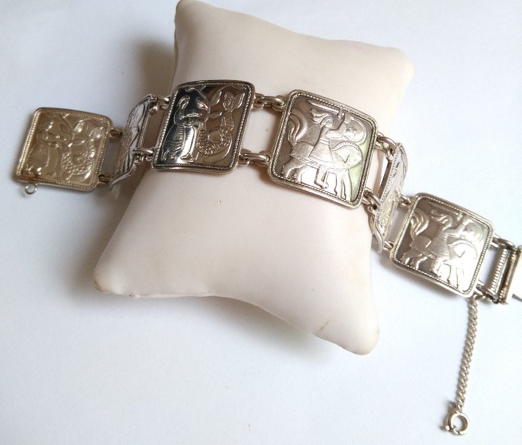 zilveren ARMBAND 19 cm, van David Andersen, model "Eventyr", Ophalen of Verzenden, Gebruikt, Zilver, Zilver