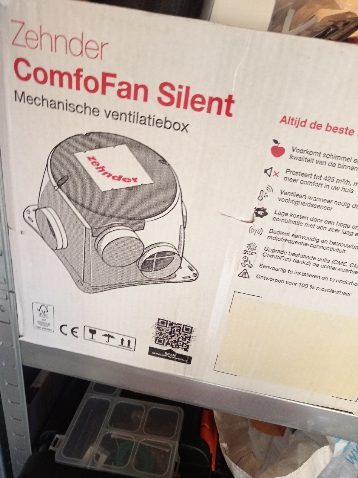 Zehnder ComfoFan Silent Mechanische Ventilatiebox (Defect), Doe-het-zelf en Verbouw, Ophalen of Verzenden