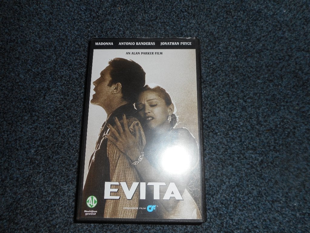 EVITA! Mooie Speelfilm met Madonna e.v.a Op VIDEO!, Verzenden, Alle leeftijden, Overige genres, Zo goed als nieuw