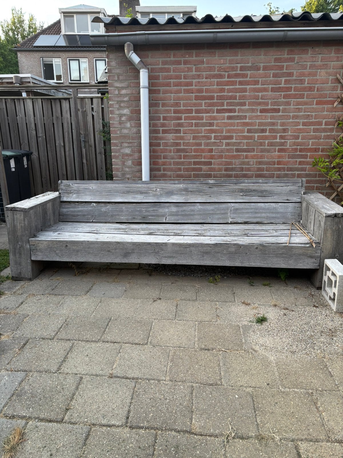 Houten tuinbank, Tuin en Terras, Ophalen, Gebruikt