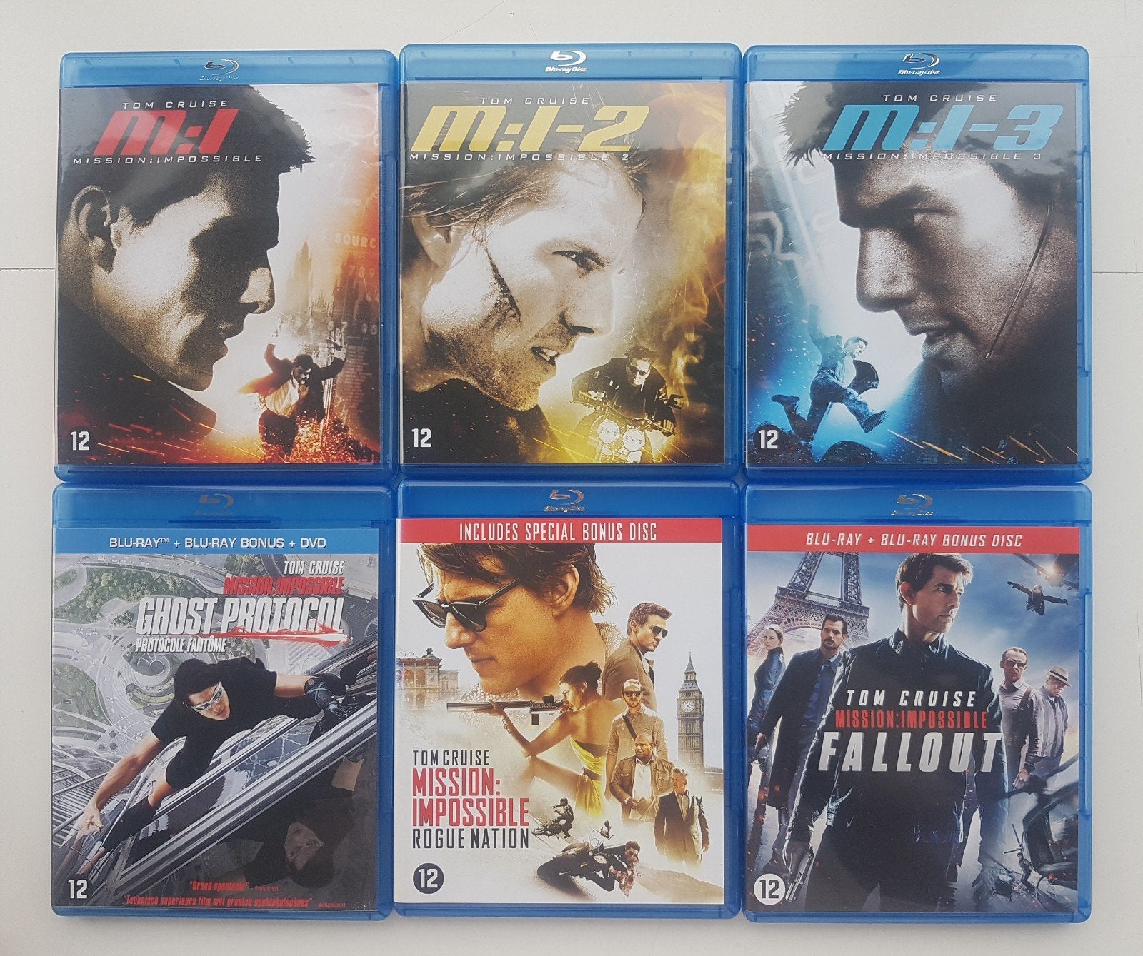 Blu-Ray: Mission Impossible deel 1 t/m 6 | Tom Cruise, Ophalen of Verzenden, Zo goed als nieuw, Actie, Boxset