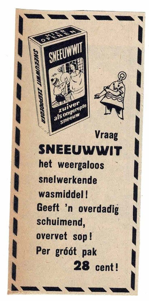 Vraag SNEEUWWIT het snelwerkende wasmiddel 1950, Verzamelen, Verzenden, Zo goed als nieuw, Overige typen