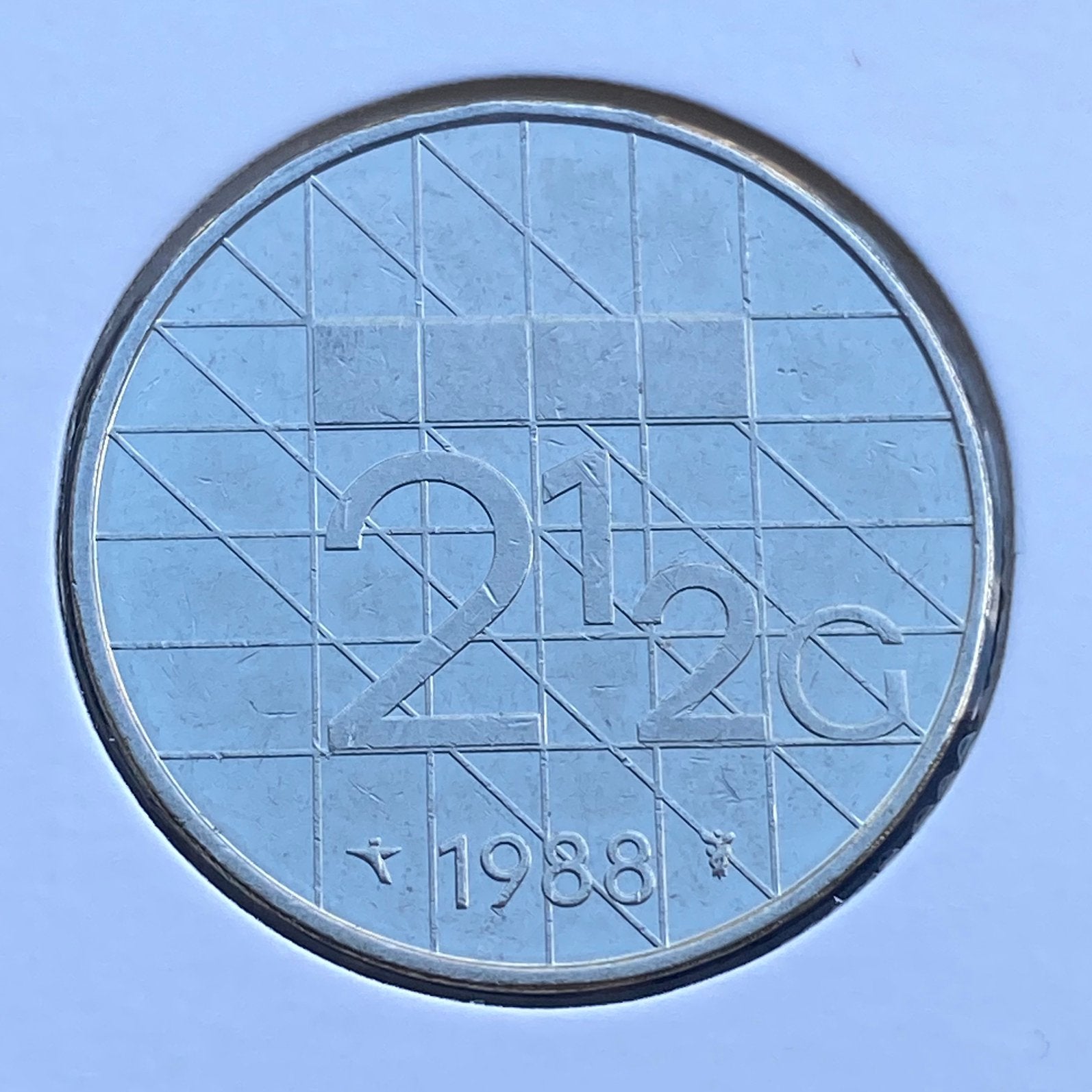 21/2 Gulden / Rijksdaalder uit 1988 van Beatrix, Verzenden, Koningin Beatrix, 2½ gulden, Losse munt