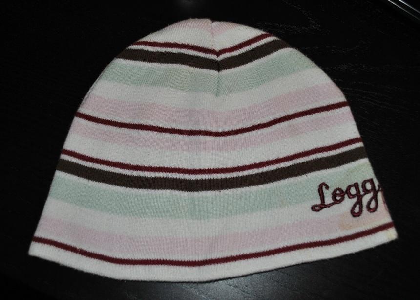 H&M logg fijngebreide gestreepte muts wit bruin roos 74-80, Kinderen en Baby's, Babykleding | Mutsen, Sjaals en Wanten, Jongetje of Meisje