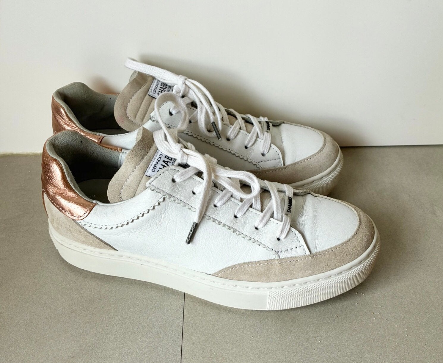SHABBIES AMSTERDAM SNEAKERS MT:37, Kleding | Dames, Schoenen, Verzenden, Wit, Sneakers of Gympen, Zo goed als nieuw