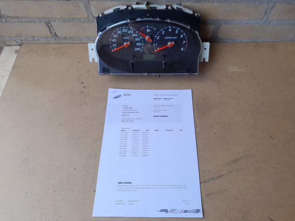 KM-TELLER / TELLERUNIT - NISSAN MICRA K12 - 192.267 Km, Verzenden, Gebruikt, Nissan