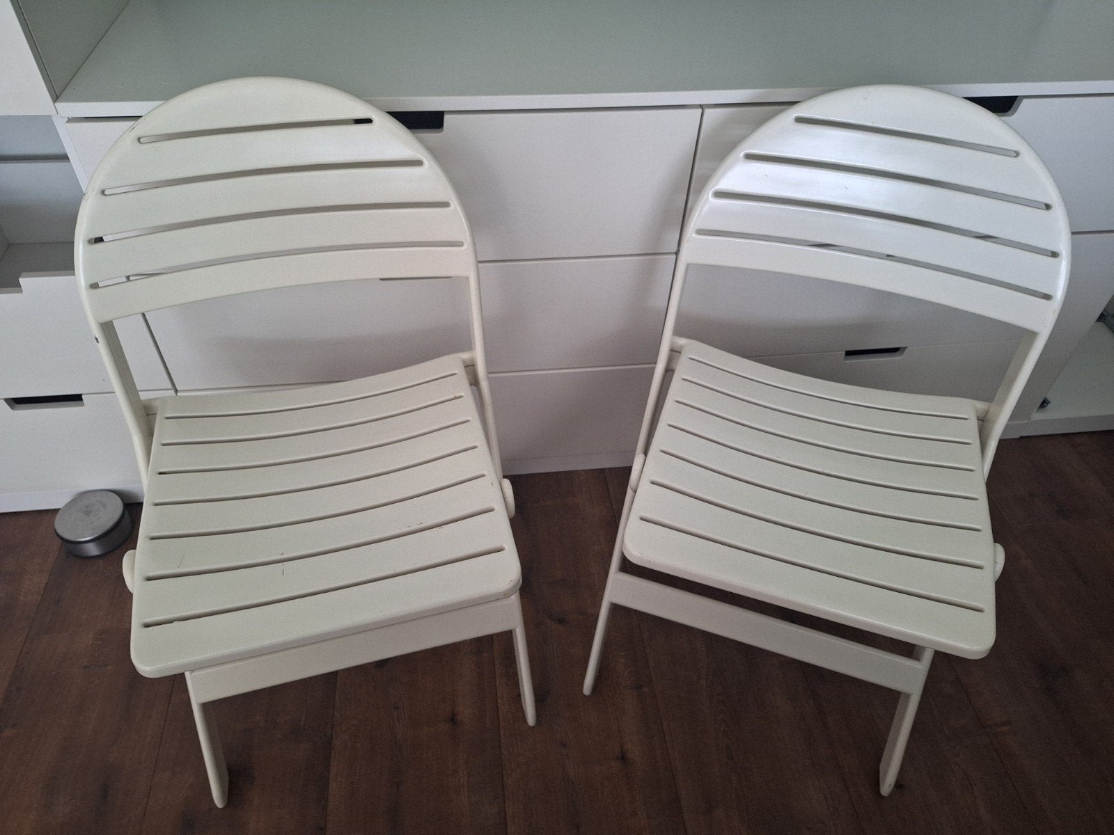 Twee stevige klapstoelen Ikea, Ophalen, Gebruikt
