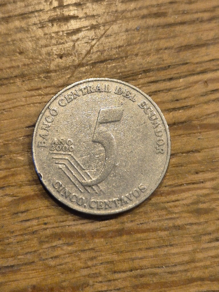 Ecuador - 5 Centavos 2000, Ophalen of Verzenden, Zuid-Amerika