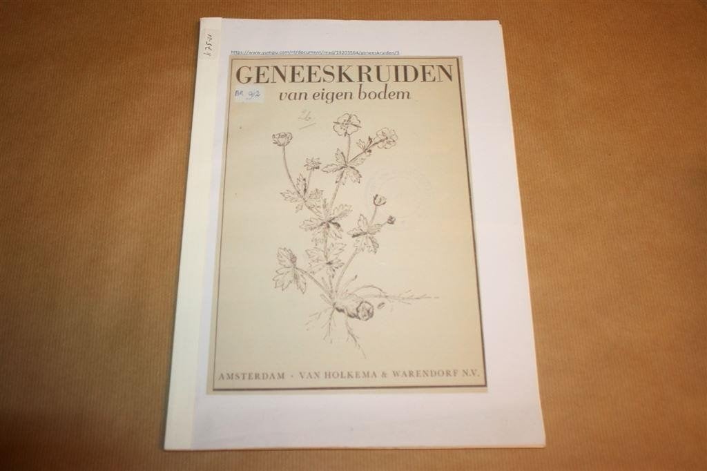 Geneeskruiden van Eigen Bodem — Eigen Herdruk 1943, Ophalen of Verzenden, Gelezen, Overige onderwerpen, Achtergrond en Informatie