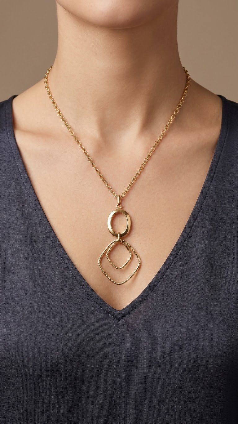 Italiaanse 18K Gouden Ketting met Decoratieve Hanger, Ophalen of Verzenden