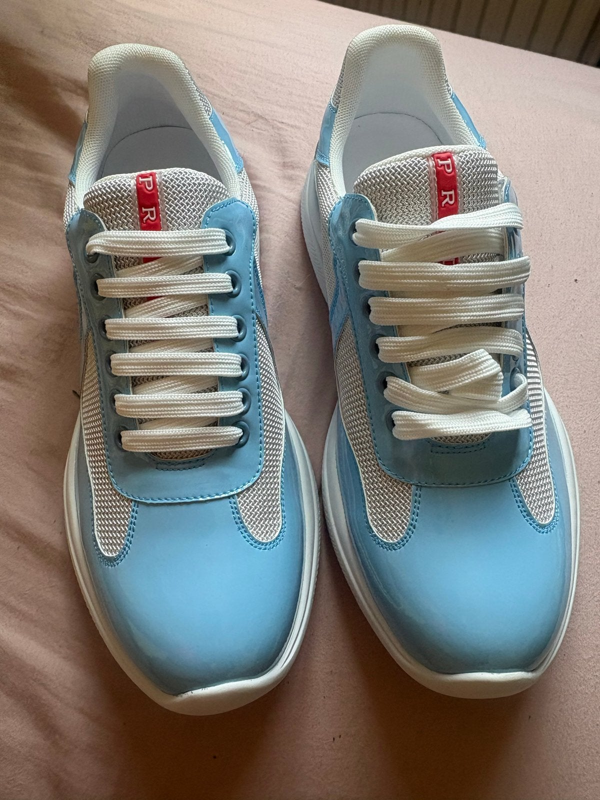 Prada Sneakers Lichtblauw - Nieuw, Blauw, Nieuw, Ophalen of Verzenden, Sneakers of Gympen