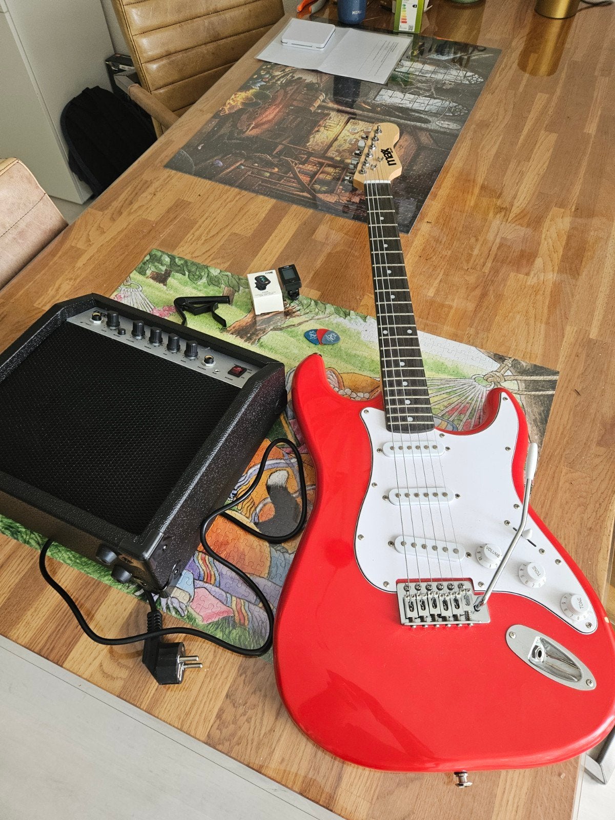 elektrische gitaar, Met versterker, Zo goed als nieuw, Solid body, Ophalen
