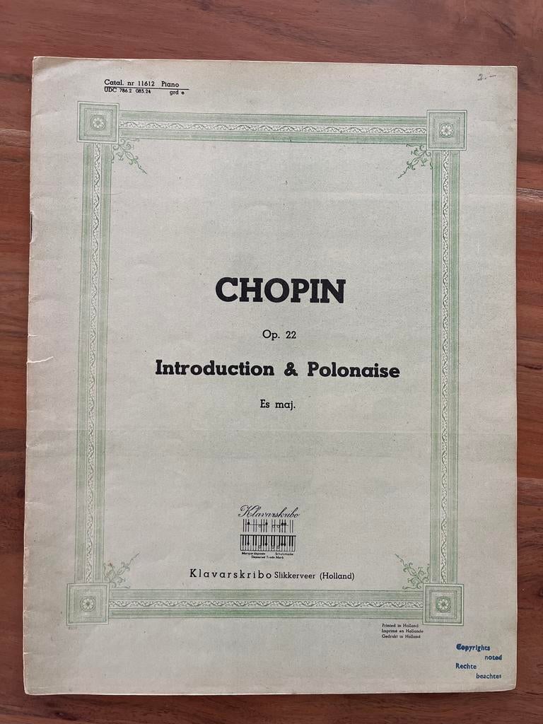 Chopin: Polonaises (Klavarskribo), Gebruikt, Klassiek, Ophalen of Verzenden, Artiest of Componist