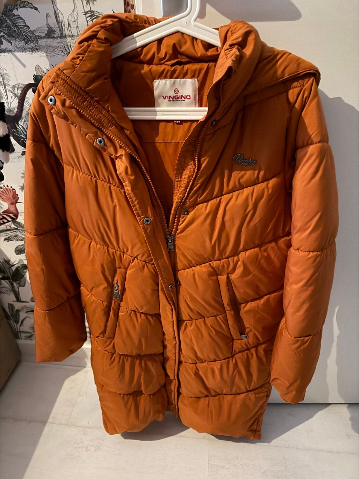 Vingino winterjas maat 164 - Oranje/terra, Kinderen en Baby's, Ophalen of Verzenden, Zo goed als nieuw, Meisje, Jas