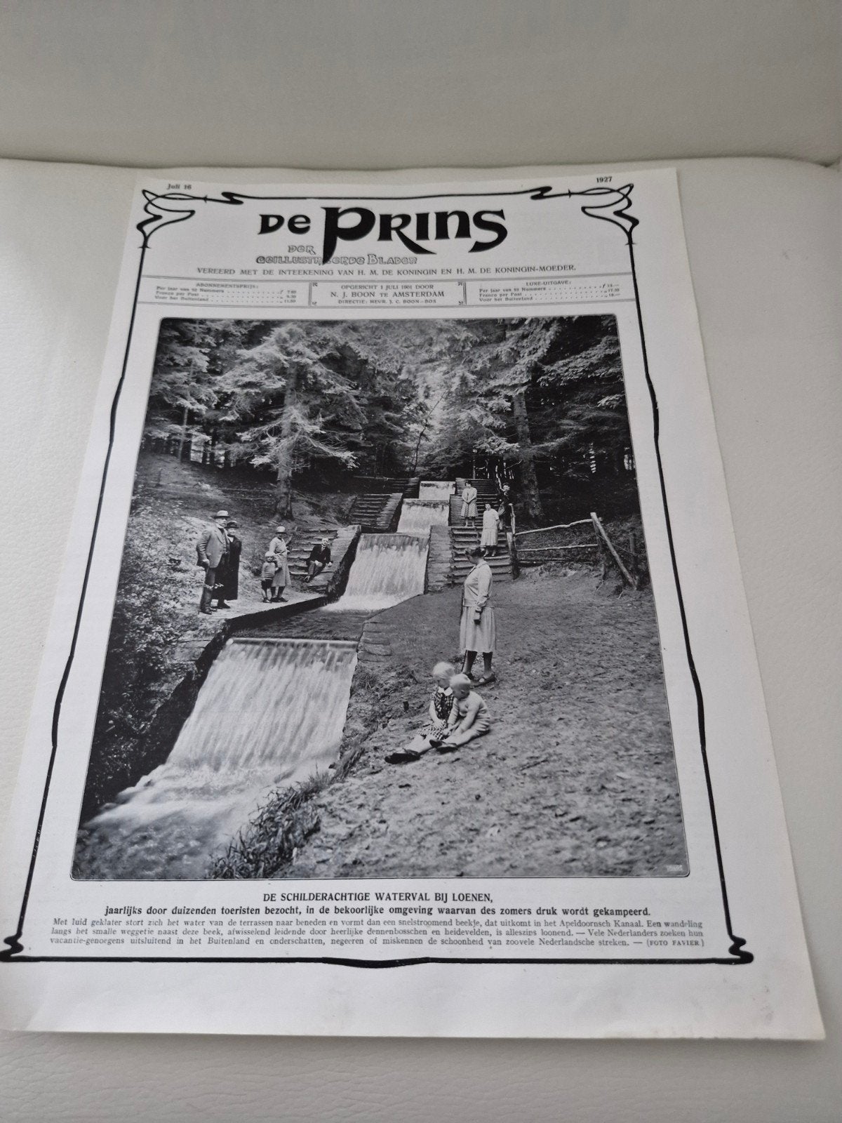 De Prins - Schildersachtige Waterval bij Loenen, Ophalen of Verzenden, Gelezen, Overige typen