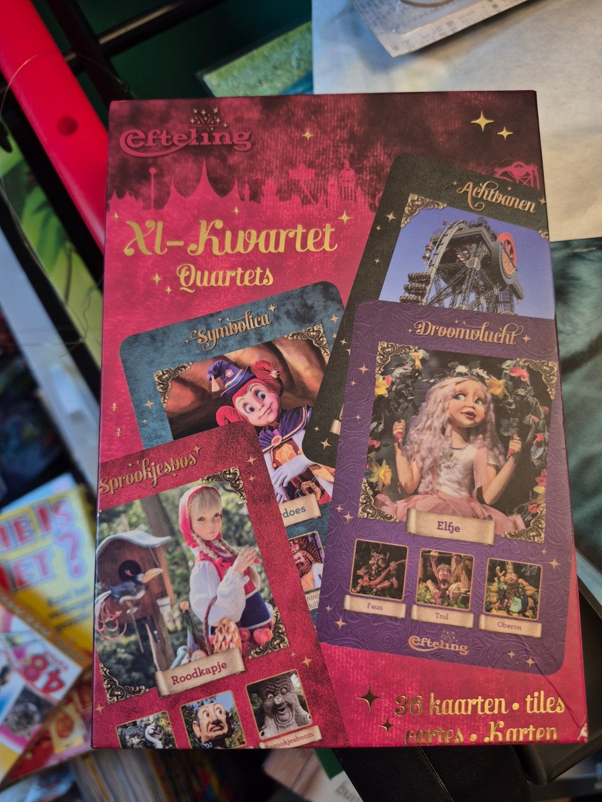 Efteling XL-Kwartet: Sprookjesbos, Droomvlucht, Symbolica, Ophalen of Verzenden, Zo goed als nieuw, Beeldje of Poppetje