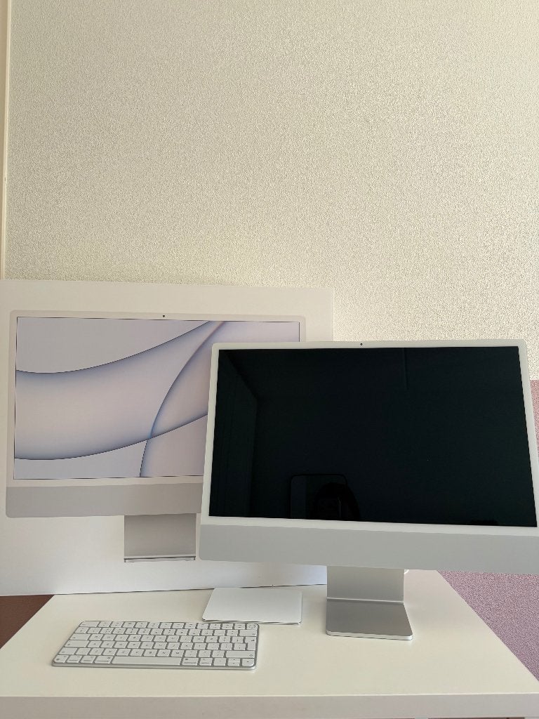 Apple iMac 24" (2021) M1 16GB/512GB zilver met toebehoren, Computers en Software, Ophalen, SSD, IMac, Zo goed als nieuw