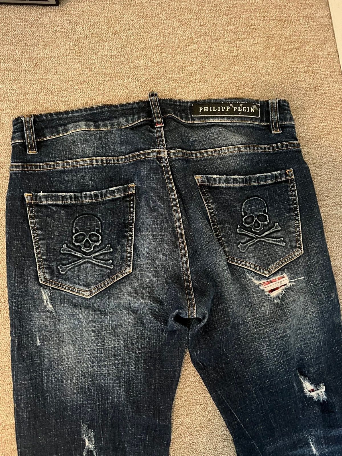 Philipp plein Jeans Spijkerbroek 33, Ophalen of Verzenden, Zo goed als nieuw, Blauw, W33 - W34 (confectie 48/50)