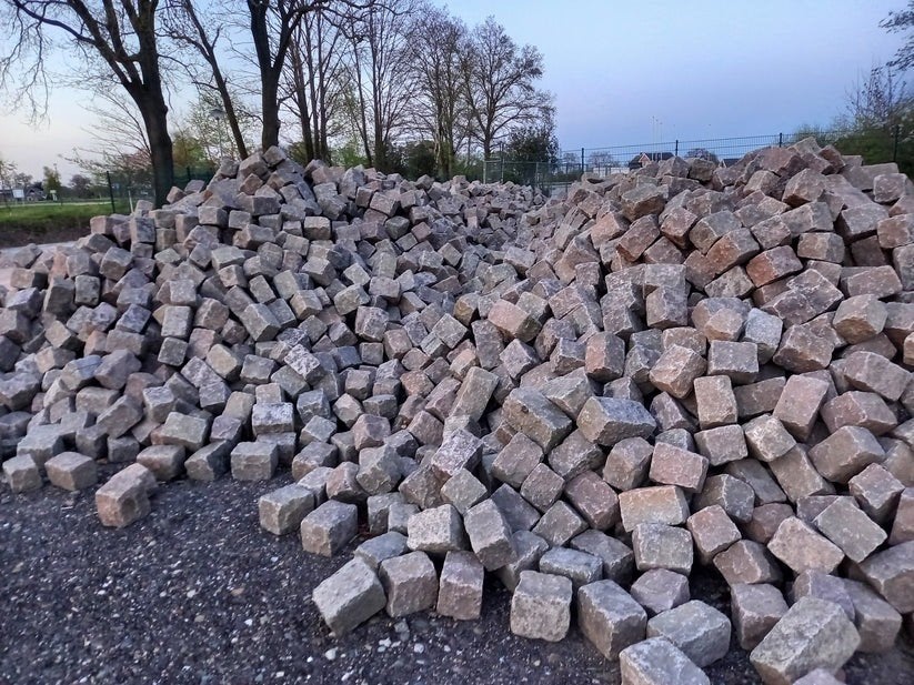 Granieten Keien Kasseien - Uniforme Blokken, Ophalen, Gebruikt, Graniet, Kei